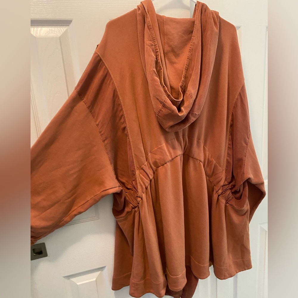 Free People Rust Open-Front Hooded Utility Jacket - Picture 5 of 15